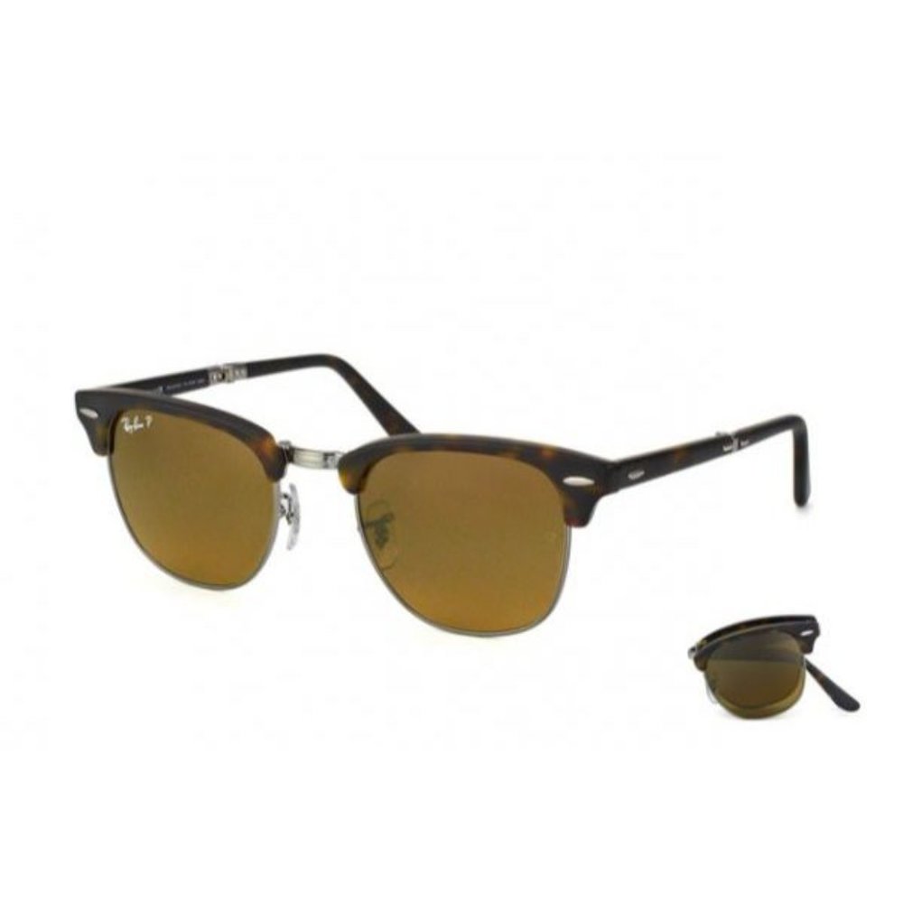 Ray-Ban Clubmaster Sunglasses in Tortoise with Brown Lenses